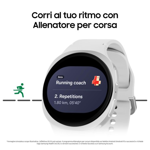 Samsung Galaxy Watch8 (Dark Gray, BT, 44mm) Smartwatch Galaxy AI, allenatore personale, design resistente agli urti, processore 3nm, monitoraggio attività fisica e sonno, One UI 8