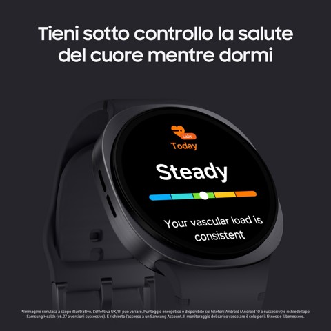 Samsung Galaxy Watch8 (Dark Gray, BT, 44mm) Smartwatch Galaxy AI, allenatore personale, design resistente agli urti, processore 3nm, monitoraggio attività fisica e sonno, One UI 8