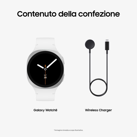 Samsung Galaxy Watch8 (Silver, BT, 40mm), Smartwatch Galaxy AI, allenatore personale, design resistente agli urti, processore 3nm, monitoraggio attività fisica e sonno, One UI 8