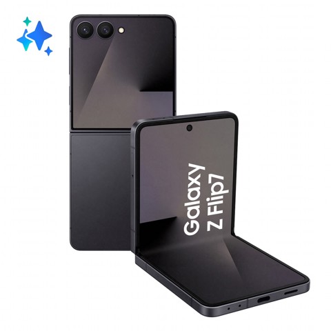 Samsung Galaxy Z Flip7 Smartphone AI, RAM 12GB, 512GB, Display 4,1" Super AMOLED/6,9" Dynamic AMOLED 2X, Fotocamera 50MP, Jetblack