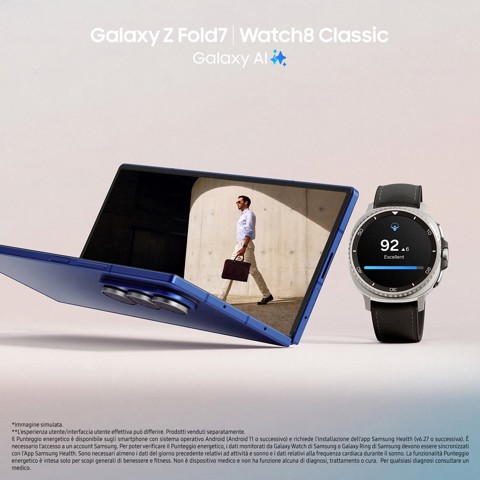 Samsung Galaxy Z Fold7 Smartphone AI, RAM 16GB, 1TB, Display 6,5"/8", Camera 200MP, Batteria a lunga durata, Blue Shadow