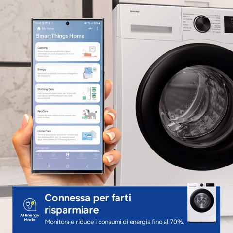 Samsung Lavatrice Crystal Clean 10Kg WW10FG5U34AEET
