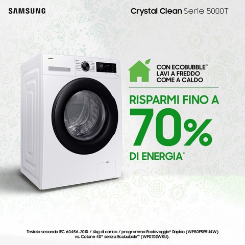 Samsung Lavatrice Crystal Clean™ 9 kg WW90CGC04DAEET