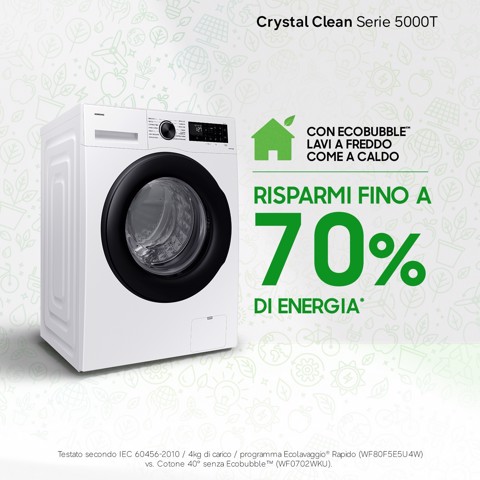Samsung Lavatrice Crystal Clean™ 9 kg WW90CGC04DAEET