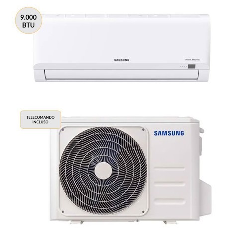 Samsung Malibu Condizionatore MONO split Inverter 9000 btu AR09TXHQBWKNEU + AR09TXHQBWKXEU Climatizzatore Fisso