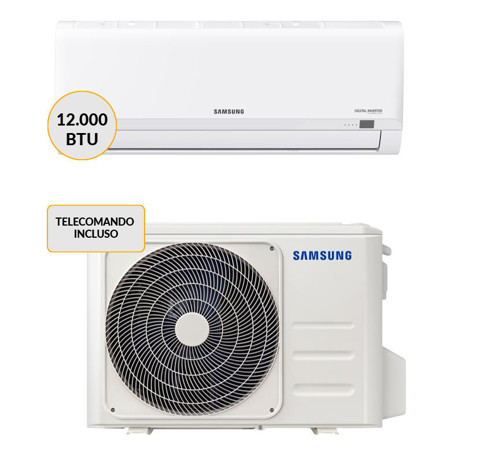 Samsung Malibu Condizionatore MONO split Inverter 12000 btu AR12TXHQBWKNEU + AR12TXHQBWKXEU Climatizzatore Fisso