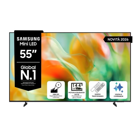 Samsung Mini LED 4K Vision AI Smart TV 55" UE55M80HAUXZT, 2026