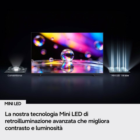 Samsung Mini LED AI TV 43" UE43M70HAUXZT 4K, Processore Mini LED 4K, 4K Upscaling, Color Booster, OTS Lite, Metal Stream Design, Vision AI Smart TV, 2026