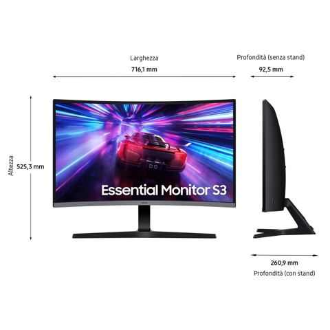 Samsung Monitor Curvo Serie S39GD da 32''
