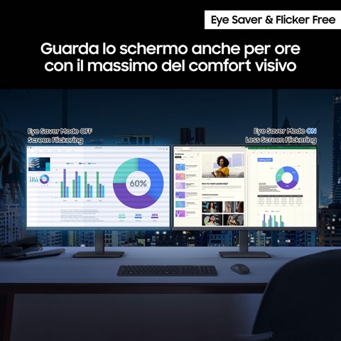 Samsung Monitor LED Serie S30GD da 24'' Full HD Flat