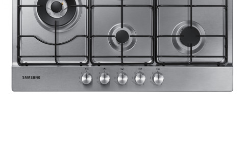 Samsung NA75M3130AS Nero, Acciaio inossidabile Da incasso Gas 5 Fornello(i)