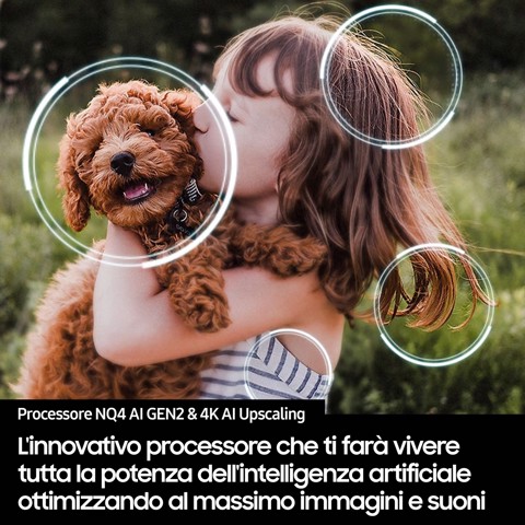 Samsung Neo QLED AI TV 55" QE55QN70FAUXZT 4K Mini LED, Processore NQ4 AI Gen2, 4K AI Upscaling, Motion Xcelerator 144Hz, Neo Quantum HDR, OTS Lite, AirSlim Design, Vision AI Smart TV, 2025