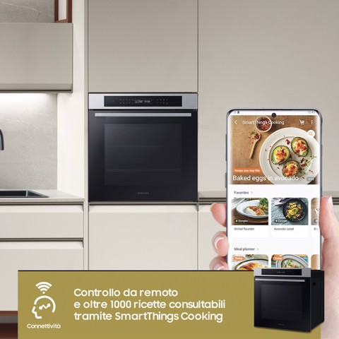 Samsung NV7B4040VBS Forno ad incasso Multifunzione Serie 4 76 L A+ Inox