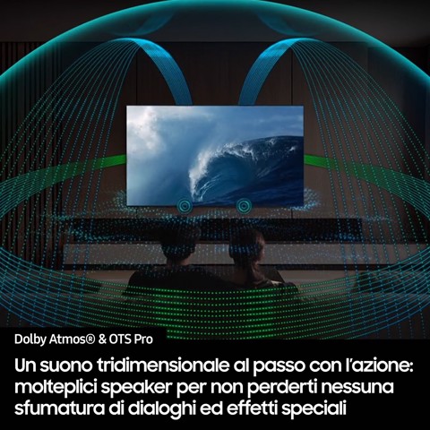 Samsung OLED AI TV 55" QE55S90FAEXZT 4K, Processore NQ4 AI Gen3, 4K AI Upscaling Pro, Schermo antiriflesso, OLED HDR, Dolby Atmos & OTS Lite, Laser Slim Design, Vision AI Smart TV, 2025