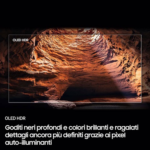 Samsung OLED AI TV 65" QE65S85FAEXZT 4K, Processore NQ4 AI Gen2, 4K AI Upscaling, Schermo antiriflesso, OLED HDR, Dolby Atmos & OTS Lite, Contour Design, Vision AI Smart TV, 2025