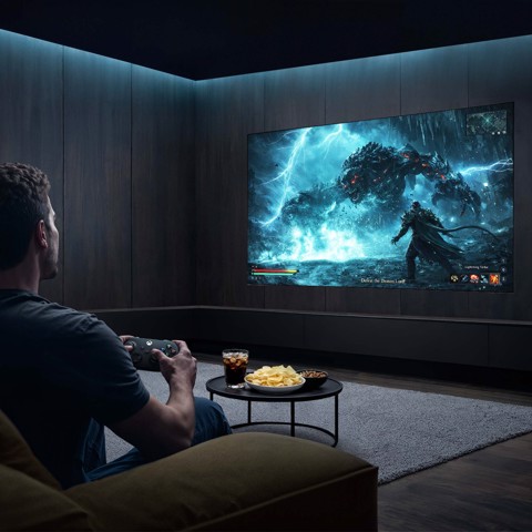 Samsung OLED AI TV 83" QE83S90HAEXZT 4K, Processore NQ4 AI Gen3, 4K AI Upscaling Pro, Glare Free, OLED HDR+, Motion Xcelerator 165Hz, Dolby Atmos & OTS Lite, Laser Slim Design, Vision AI Smart TV, 2026