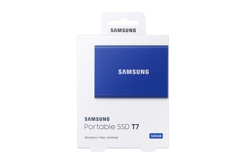 Samsung SSD portatile esterno T7 500 GB Blu USB tipo-C