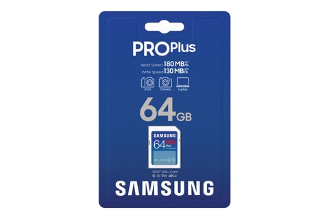 Samsung PRO Plus SD Card - Scheda di memoria 64GB (2023)