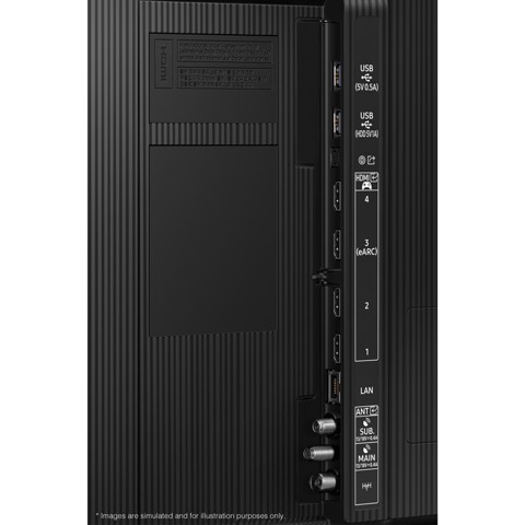 Samsung Q80D TV QLED 4K 55” QE55Q80DATXZT Smart TV Wi-Fi Eclipse Silver 2024, Processore NQ4 AI GEN2, 4K AI Upscaling, Simple Chamfer Design, Dolby Atmos