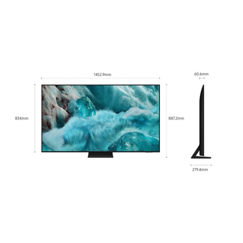 Samsung QLED AI TV 65" QE65Q7F5AUXZT 4K, Processore Q4 AI, 4K Upscaling, Color Booster Pro, OTS Lite, Air Slim Design, Vision AI Smart TV, 2025