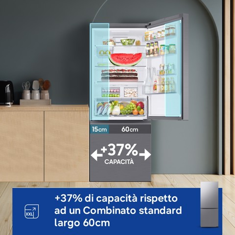 Samsung RB50DG602ES9 Libera installazione 508 L Metallico, Acciaio inox