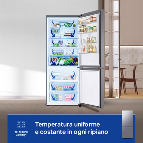 Samsung RB50DG602ES9 Libera installazione 508 L Metallico, Acciaio inox