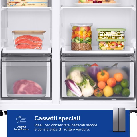 Samsung RS57DG400EM9 frigorifero side-by-side Libera installazione 583 L Acciaio inox