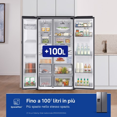 Samsung RS80F67KCTEF frigorifero side-by-side Libera installazione 634 L Acciaio inox