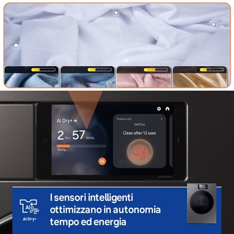 Samsung Series 9 DV90F09F4S asciugatrice Libera installazione Caricamento frontale 9 kg Grigio scuro