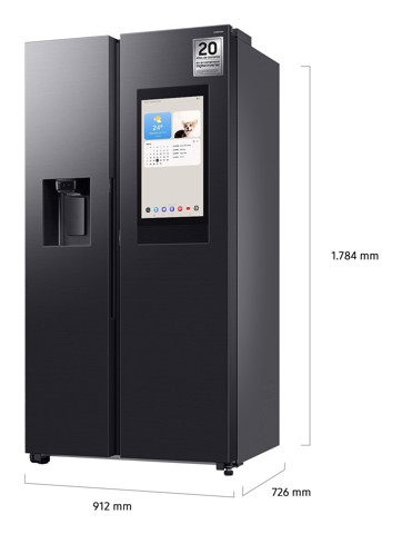 Samsung Series 9 Frigorifero Side By Side Family Hub 614L RS90F66BEFEF