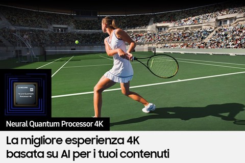 Samsung Series 9 TV QE55QN90CATXZT Neo QLED 4K, Smart TV 55" Processore Neural Quantum 4K, Dolby Atmos e OTS+, Carbon Silver 2023