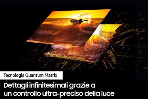 Samsung Series 9 TV QE65QN90CATXZT Neo QLED 4K, Smart TV 65" Processore Neural Quantum 4K, Dolby Atmos e OTS+, Carbon Silver 2023