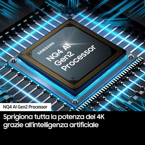 Samsung Smart TV 65” QE65QN90DATXZT Neo QLED 4K Mini LED Titan Black 2024, Processore NQ4 AI GEN2, Tecnologia Quantum Matrix, Neo Slim Design, Dolby Atmos