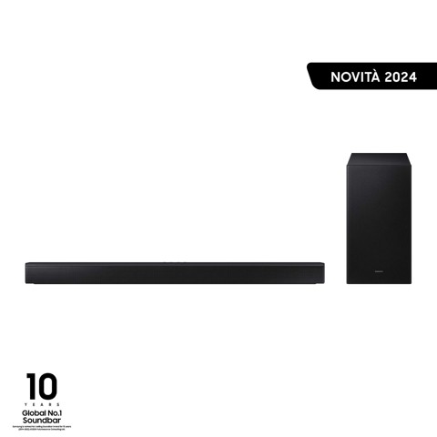 Samsung Soundbar HW-B650D/ZF Serie B, 4 Speaker, Wireless Dolby 5.1ch, Audio a 3.1 Canali, Surround sound expansion, Compatibile con Alexa e Google Assistant, Black 2024