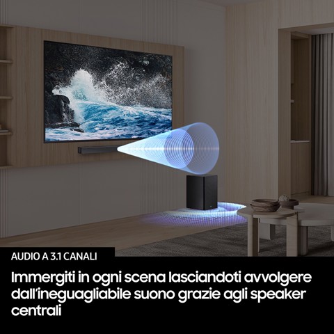 Samsung Soundbar HW-B650F/ZF, Audio 3.1 canali, Wireless Dolby 5.1ch, 2025