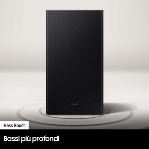 Samsung Soundbar HW-B650/ZF con subwoofer 3.1 canali 430W 2022, audio 3D, suono bilanciato, uniforme e ottimizzato, bassi profondi