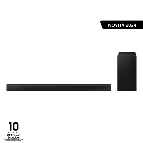 Samsung Soundbar HW-B750D/ZF Serie B, 6 Speaker, Wireless Dolby 5.1ch, Audio a 5.1 Canali, Surround sound expansion, Compatibile con Alexa e Google Assistant, Black 2024