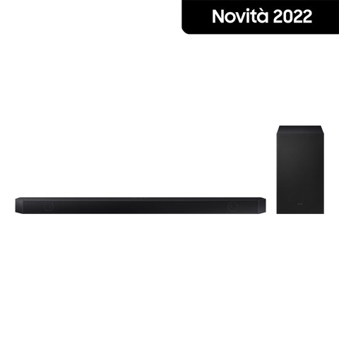 Samsung Soundbar HW-Q700B/ZF con subwoofer 3.1.2 canali 320W 2022, audio 3D wireless ottimizzato, effetto cinema surround