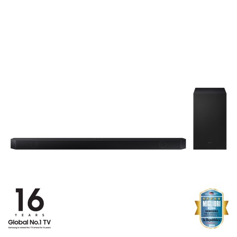 Samsung Soundbar HW-Q700B/ZF con subwoofer 3.1.2 canali 320W 2022, audio 3D wireless ottimizzato, effetto cinema surround