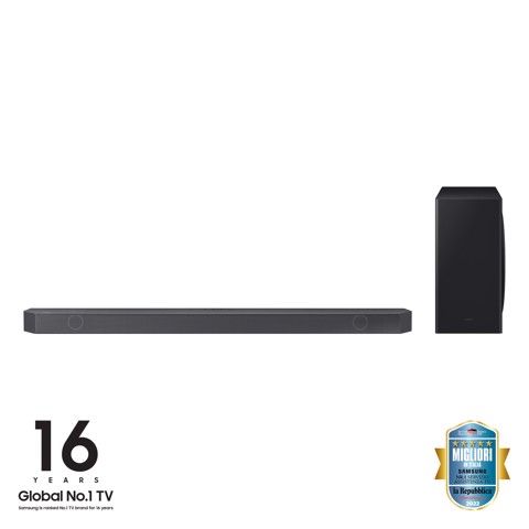 Samsung Soundbar HW-Q800B/ZF con subwoofer 5.1.2 canali 360W 2022, audio 3D wireless ottimizzato, effetto cinema surround