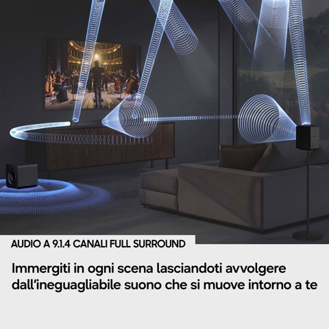 Samsung Soundbar HW-Q930H/XC, Audio 9.1.4 canali, potenza 580W, Active Voice Amplifier Pro, Bluetooth 5.3, Q-Symphony, Wireless Dolby Atmos, 2026