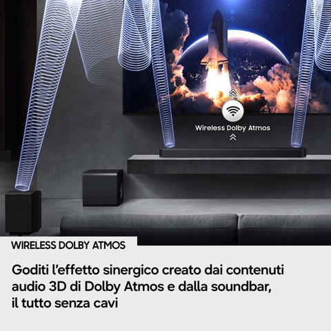Samsung Soundbar HW-Q930H/XC, Audio 9.1.4 canali, potenza 580W, Active Voice Amplifier Pro, Bluetooth 5.3, Q-Symphony, Wireless Dolby Atmos, 2026