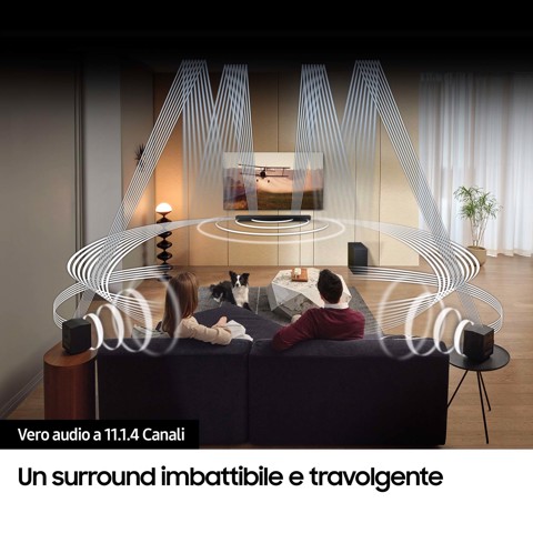 Samsung Soundbar HW-Q990C/ZF Serie Q, 22 speaker, Wireless Dolby Atmos, Audio a 11.1.4 canali, Q-Simphony, Compatibile con Alexa e Google Assistant, Black 2023