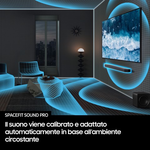 Samsung Soundbar HW-Q990F/ZF, Audio 11.1.4 canali, Wireless Dolby Atmos, 2025