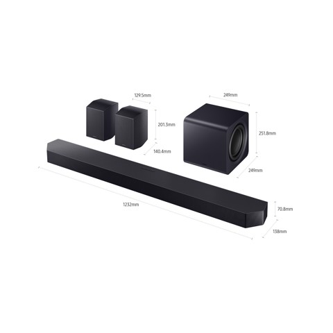 Samsung Soundbar HW-Q990H/XC, Audio 11.1.4 canali, potenza 756W, Active Voice Amplifier Pro, Auto AV Sync, Bluetooth 5.3, Q-Symphony, Wireless Dolby Atmos, 2026