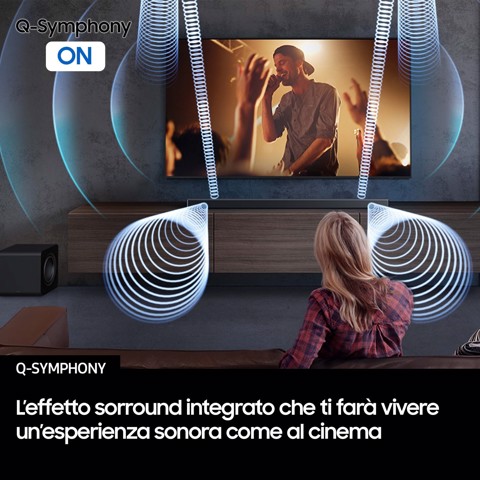 Samsung Soundbar HW-QS700F/ZF, Audio 3.1.2 canali, Wireless Dolby Atmos, 2025