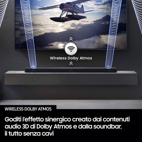 Samsung Soundbar HW-QS700F/ZF, Audio 3.1.2 canali, Wireless Dolby Atmos, 2025