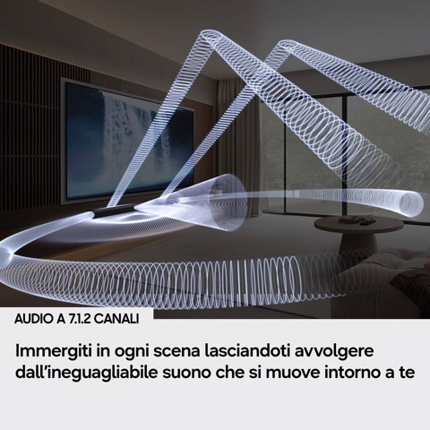 Samsung Soundbar HW-QS90H/XC, Audio 7.1.2 canali, potenza 330W, Active Voice Amplifier Pro, Bluetooth 5.3, Q-Symphony, Wireless Dolby Atmos, 2026