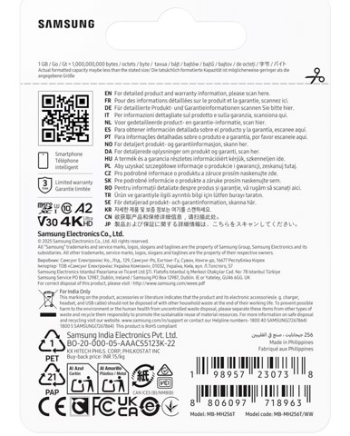 Samsung T9 microSD Card 256GB