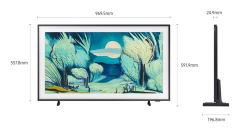 Samsung The Frame AI TV 43" QE43LS03FAUXZT 4K, Processore NQ4 AI Gen2, 4K AI Upscaling, Art Mode, Matte Display, Quantum HDR, Dolby Atmos & OTS Lite, Modern Frame Design, Vision AI Smart TV, 2025